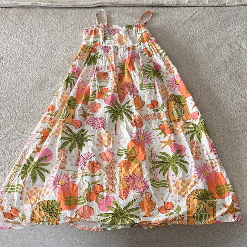 Japna Colorful Tropical Print Maxi Dress Large - Picture 2 of 5